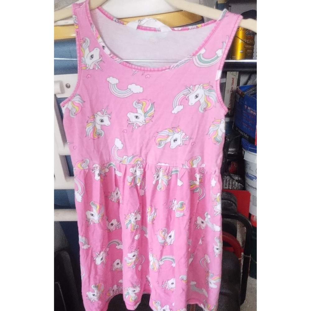 Girls H&M Summer Dress, Unicorn , Pink, Size 6x